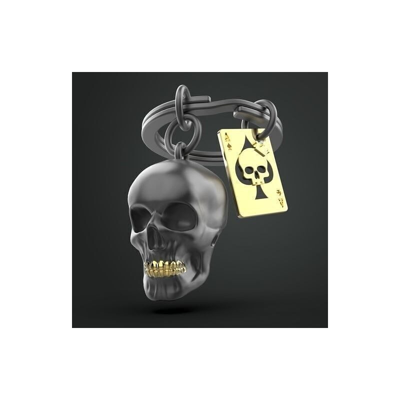 Porte-clés Tête de mort- Metalmorphose