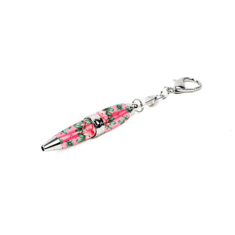 Stylo porte-clé Fleur rose - Catwalk