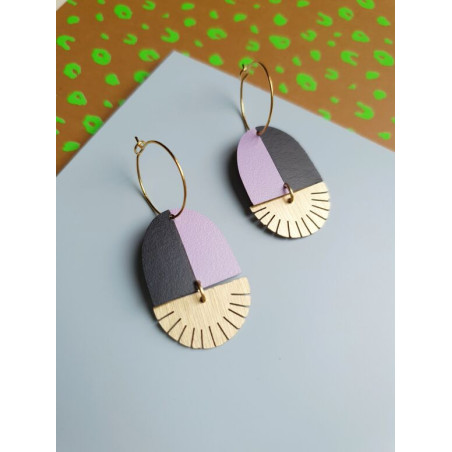 Boucles d'oreilles Patti Lila - Rose Bouchon - Achat en ligne - Jaïnès