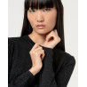 Cardigan noir pailleté NEXU335 - Surkana