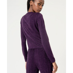 Cardigan violet pailleté NEXU335 - Surkana