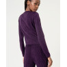 Cardigan violet pailleté NEXU335 - Surkana