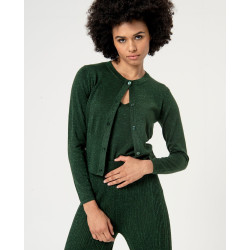Cardigan vert pailleté...