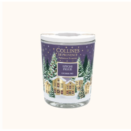 Bougie Parfumée Noël Litchi Figue - Collines de Provence - Achat en ligne - Jaines
