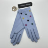 Gants bleus à fleurs - Vincent Pradier - Achat en ligne - Jaines