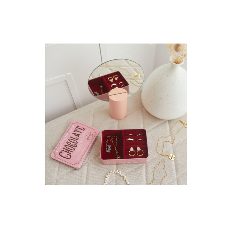 Boîte à bijoux Chocolat rose - Jaïnès & Co