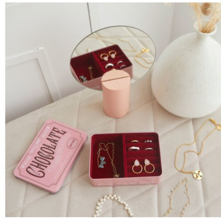 Boîte à bijoux Chocolat rose - Jaïnès & Co- Achat en ligne - Jaines
