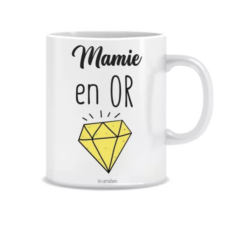 Mug Mamie en Or - Les Cornichons - Achat en ligne - Jaines