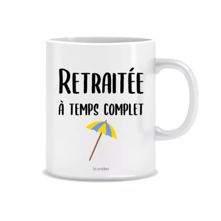 Mug retraité à temps complet - Les Cornichons - Achat en ligne - Jaines