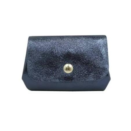 Porte-monnaie en cuir Léa Marine- Jaïnès & Co - Achat en ligne - Jaïnès