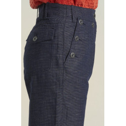 Pantalon Rayé Navy PONT-25268 - Mât de Misaine