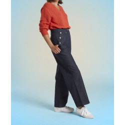 Pantalon Rayé Navy PONT-25268 - Mât de Misaine