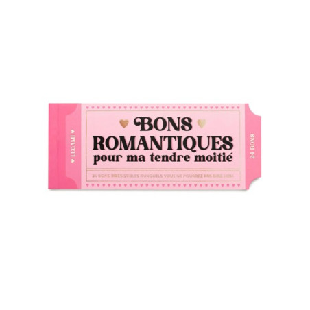 Carnet de 24 Bons Romantique - Legami - Achat en ligne - Jaines
