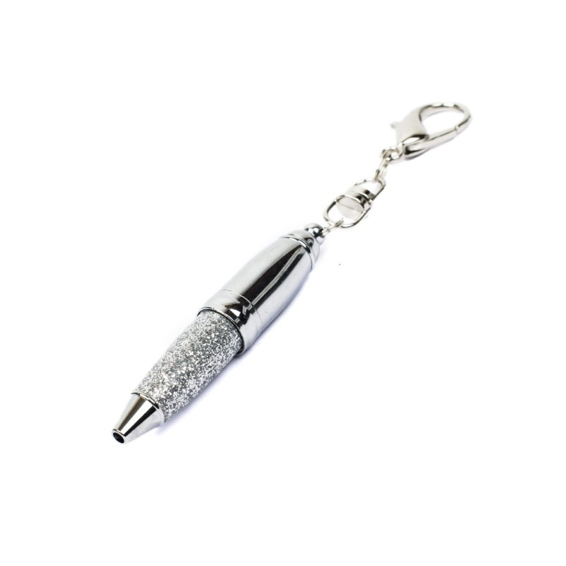 Stylo porte-clé PAILLETTES Argent - Catwalk