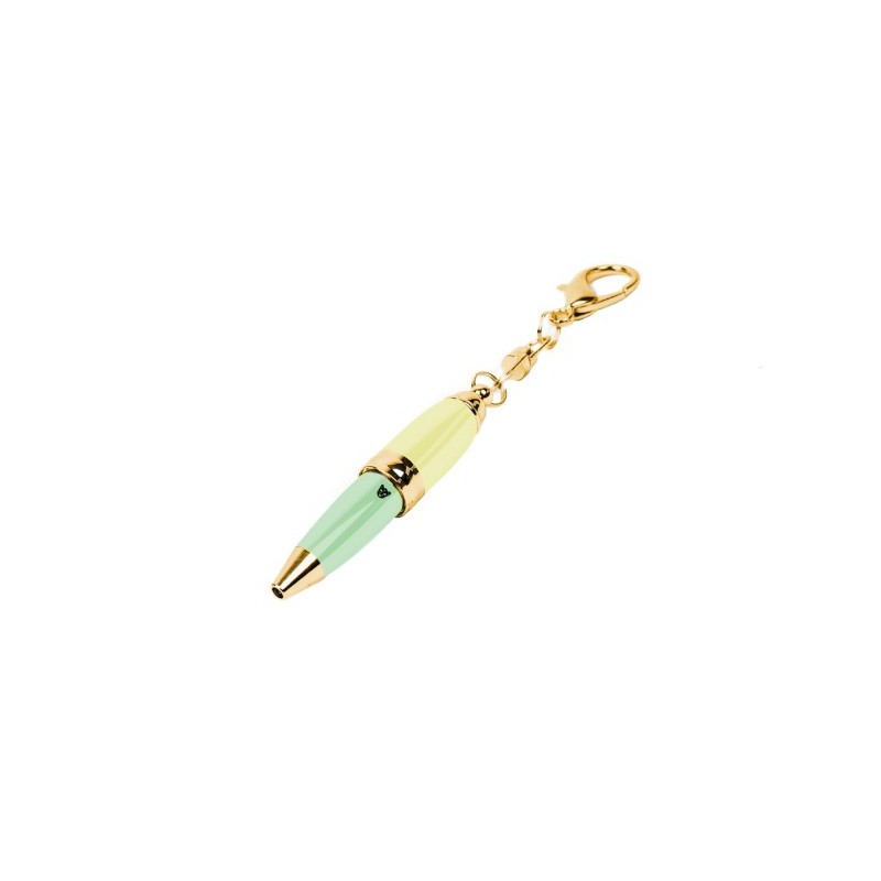 Stylo porte-clé Doré Bicolore Jaune Vert - Catwalk