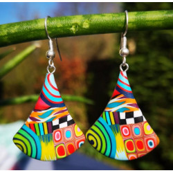Boucles d'oreilles triangle - Liz Créations - Achat en ligne - Jaines