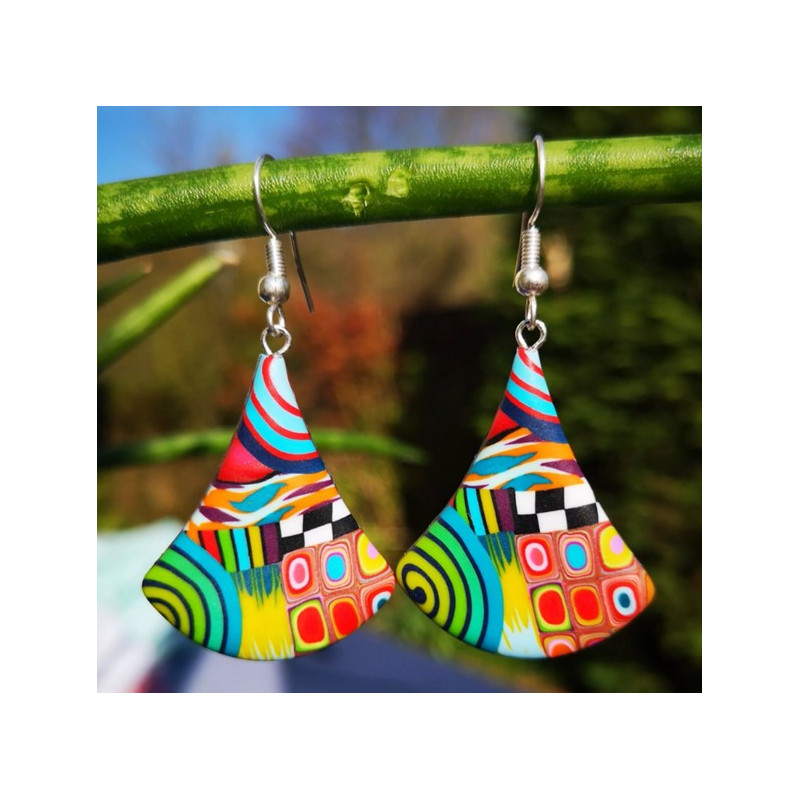 Boucles d'oreilles triangle - Liz Créations - Achat en ligne - Jaines