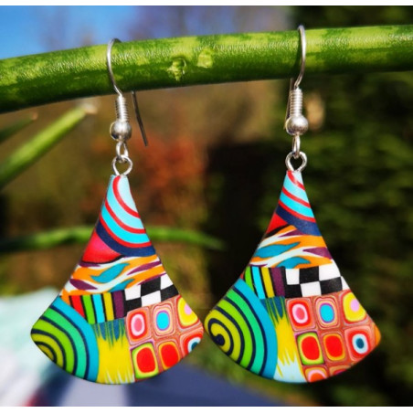 Boucles d'oreilles triangle - Liz Créations - Achat en ligne - Jaines