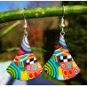 Boucles d'oreilles triangle - Liz Créations - Achat en ligne - Jaines