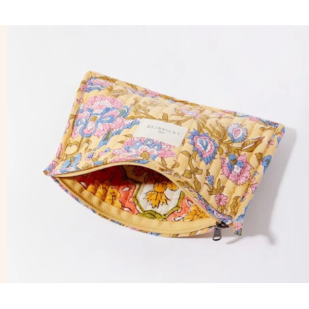 Petite pochette matelassée coton Flor- La Fiancée - Achat en ligne - Jaines