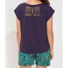 Tee shirt coton bio dentelle CEBANE - La Fiancée - Achat en ligne - Jaines
