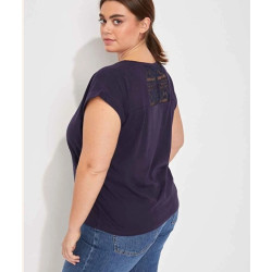 Tee shirt coton bio dentelle CEBANE - La Fiancée - Achat en ligne - Jaines