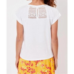 Tee shirt coton bio dentelle CEBANE - La Fiancée