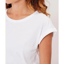 Tee shirt coton bio dentelle CEBANE - La Fiancée