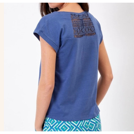 T-Shirt Cebane Indigo - La Fiancée - Achat en ligne - Jaines
