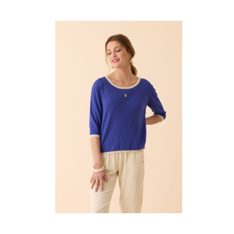 Pull bleu DP266 - Diplodocus