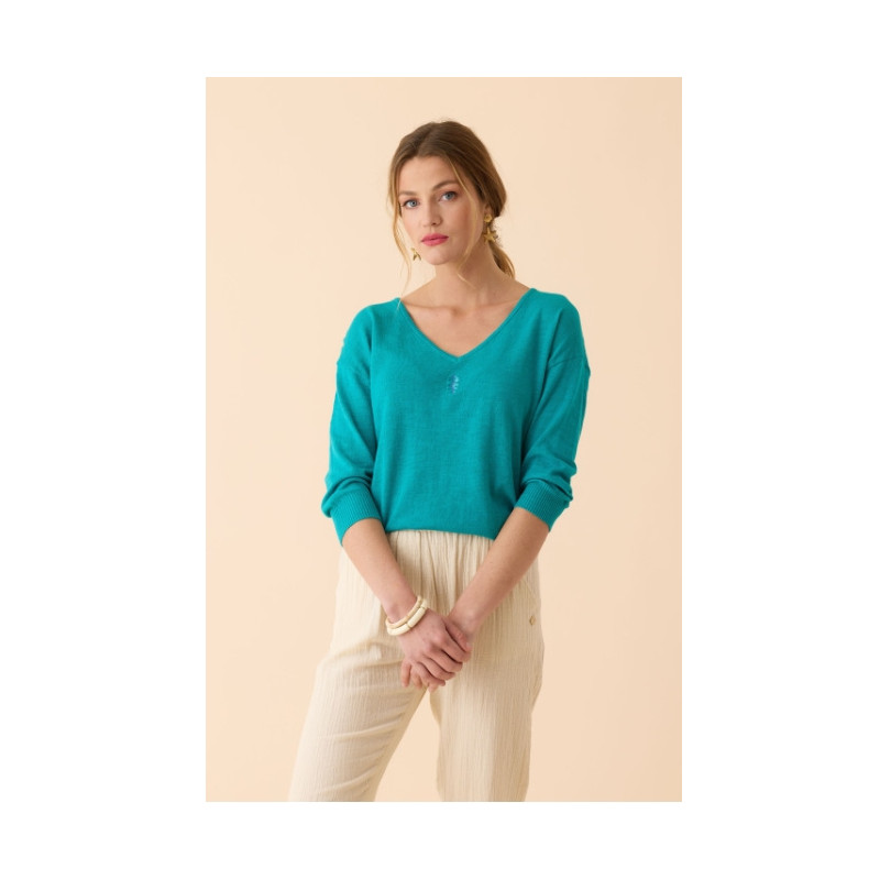 Pull Zig Zag DP261 Turquoise - Diplodocus
