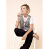 Gilet sans manche noir et blanc COTF30097- Zilch