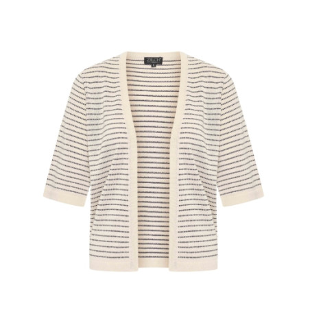 Cardigan rayé beige 51COT20.123 - Achat en ligne - Jaines