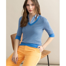 Pull manches courtes col en...