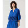 Blouse oversize Bleu cobalt MALI124- Surkana