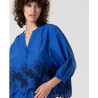 Blouse oversize Bleu cobalt MALI124- Surkana