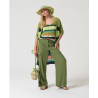 Débardeur en crochet Vert RECO026- Surkana
