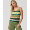 Débardeur en crochet Vert RECO026- Surkana