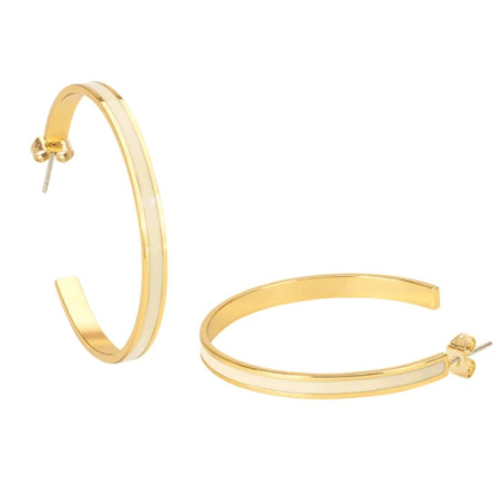 Créoles Bangle - Blanc Sable - bangle up  - Achat en ligne - Jaines
