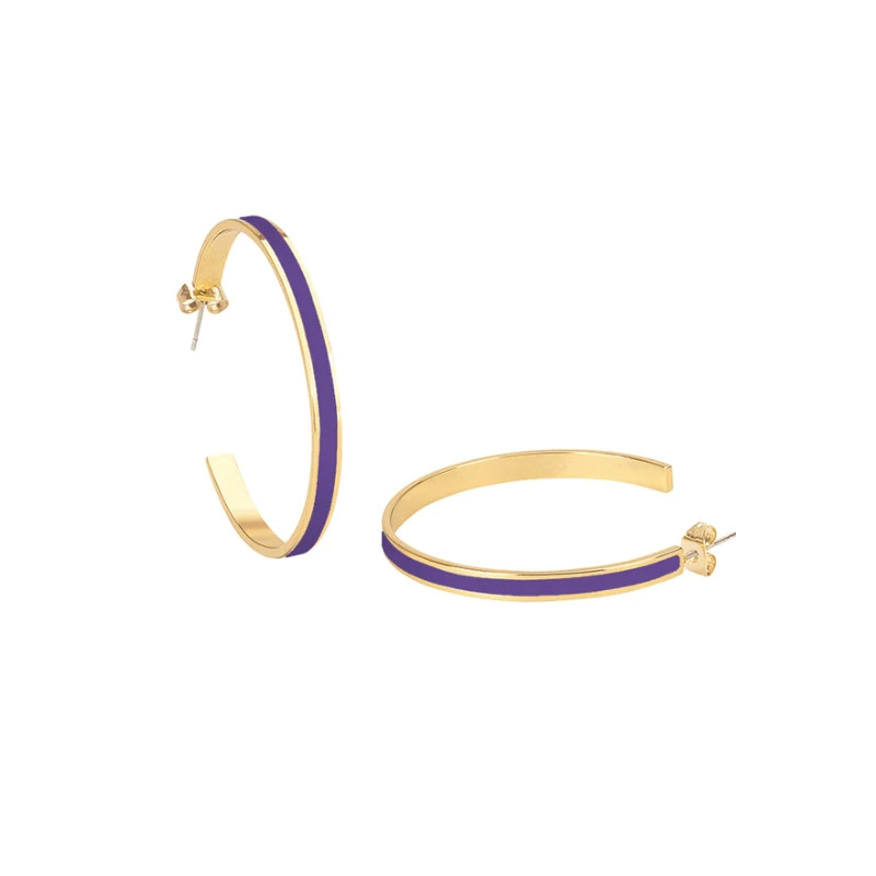 Créoles Bangle - Violet - bangle up
