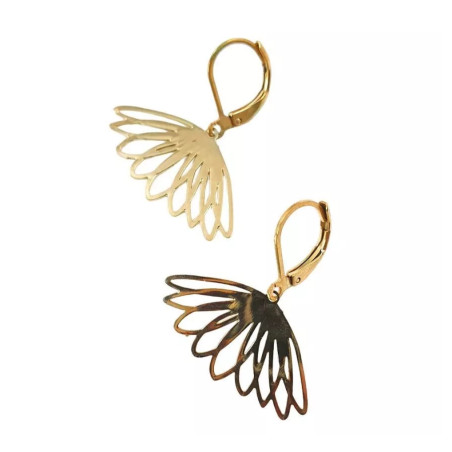 Boucles d'oreilles Dormeuses Feuilles - Chez Paulette Barcelona - Achat en ligne - Jaines