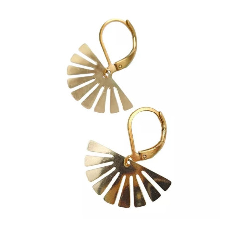 Boucles d'oreilles Dormeuses Eventail- Chez Paulette Barcelona - Achat en ligne - Jaines