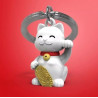 Porte-clés Chat porte-bonheur - Metalmorphose