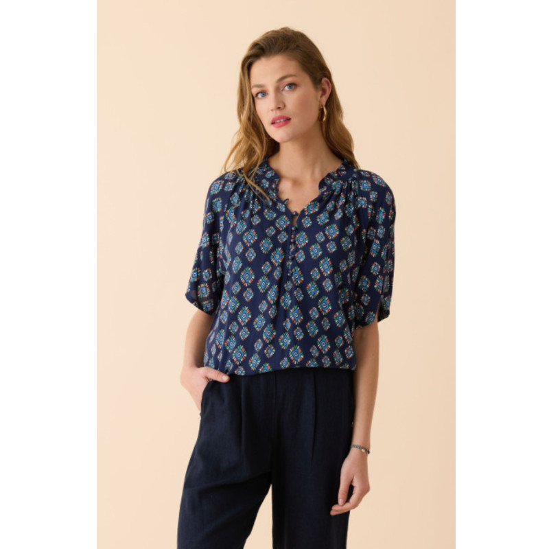 BLOUSE BOHEMIAN NAVY DBLO101 - Diplodocus