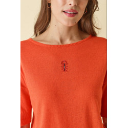 PULL manche coude Orange DP225 - Diplodocus