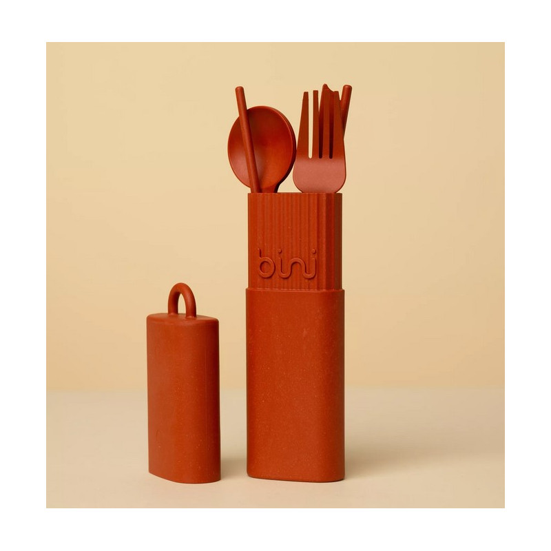 Kit de couverts nomade - Terracotta - BINI
