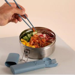 Kit de couverts nomade - bleu - BINI