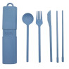 Kit de couverts nomade - bleu - BINI