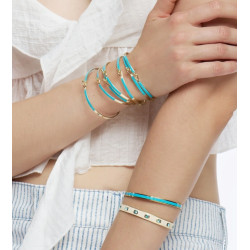 Bracelet Lily - Bleu Turquoise  - Bangle up