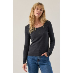 Top DTSL383 charcoal chiné...